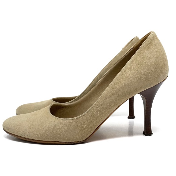 3.1 Phillip Lim Suede Stacked Heel Pumps - Picture 5 of 8